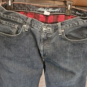 Eddie Bauer Flannel Lined Denim Jeans 34x34